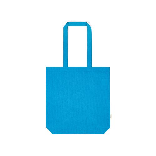 azul claro Bolsa de compra Elbrus; rCotton de 220 gsm. Asas 65 cm y fuelle