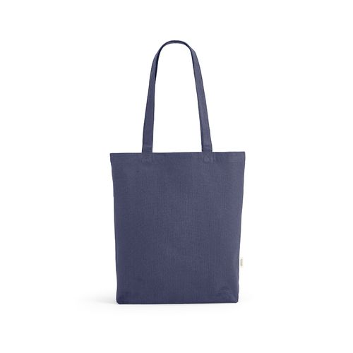 azul marino Bolsa de compra Elbrus; rCotton de 220 gsm. Asas 65 cm y fuelle
