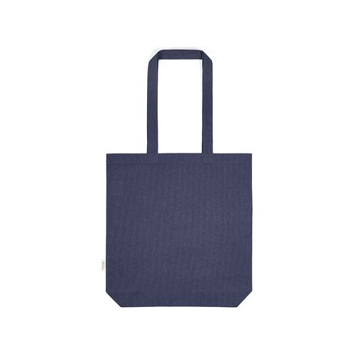 azul marino Bolsa de compra Elbrus; rCotton de 220 gsm. Asas 65 cm y fuelle