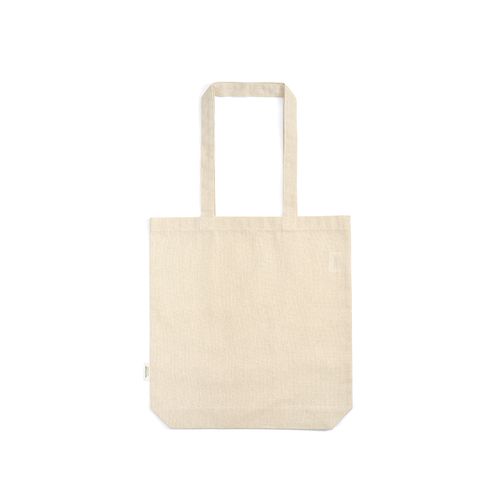 natural Bolsa de compra Elbrus; rCotton de 220 gsm. Asas 65 cm y fuelle