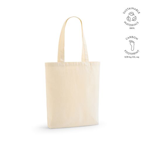 natural Bolsa de compra Elbrus; rCotton de 220 gsm. Asas 65 cm y fuelle