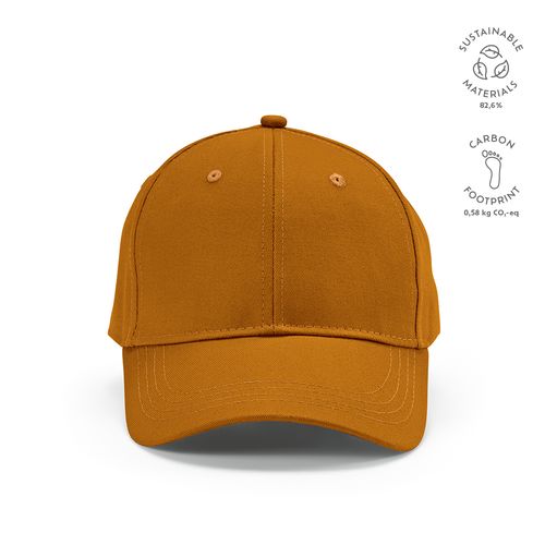 marrón Gorra Darrell de algodón de 280 gsm. 6 paneles y cierre metálico