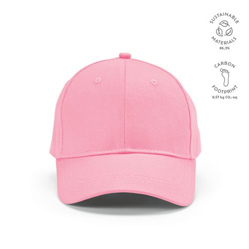 pink Gorra Darrell de algodón de 280 gsm. 6 paneles y cierre metálico