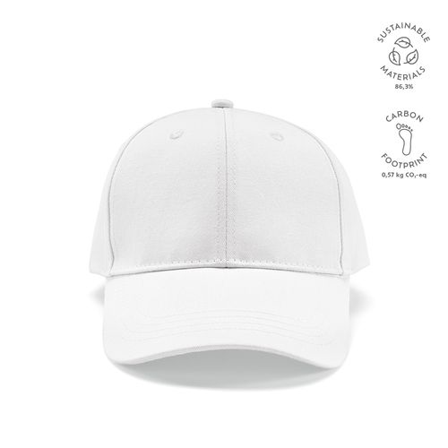 white Gorra Darrell de algodón de 280 gsm. 6 paneles y cierre metálico