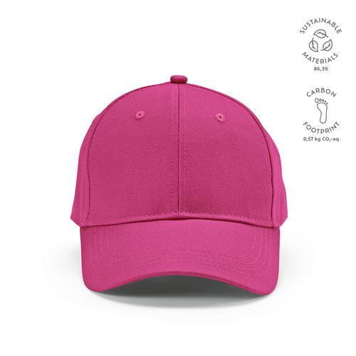 fucsia Gorra Darrell de algodón de 280 gsm. 6 paneles y cierre metálico