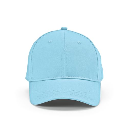 azul claro Gorra Darrell de algodón de 280 gsm. 6 paneles y cierre metálico