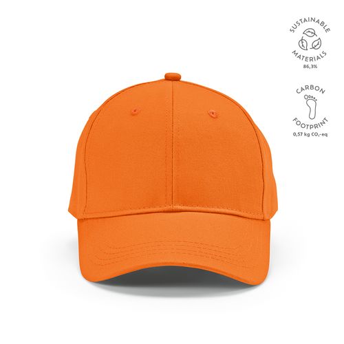 orange Gorra Darrell de algodón de 280 gsm. 6 paneles y cierre metálico