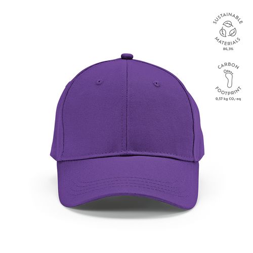 purple Gorra Darrell de algodón de 280 gsm. 6 paneles y cierre metálico