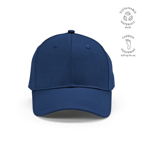 azul marino Gorra Darrell de algodón de 280 gsm. 6 paneles y cierre metálico
