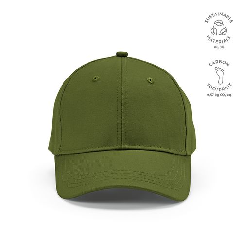 ejército verde Gorra Darrell de algodón de 280 gsm. 6 paneles y cierre metálico