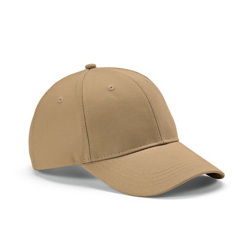 camel Gorra Darrell de algodón de 280 gsm. 6 paneles y cierre metálico