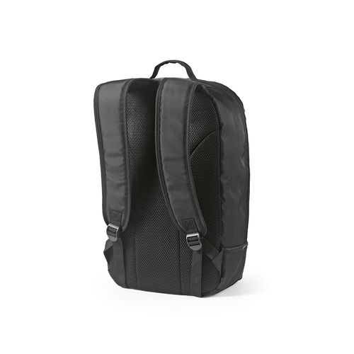 black Mochila Buenos Aires de 25 L de rPET. Dos reflectantes frontales