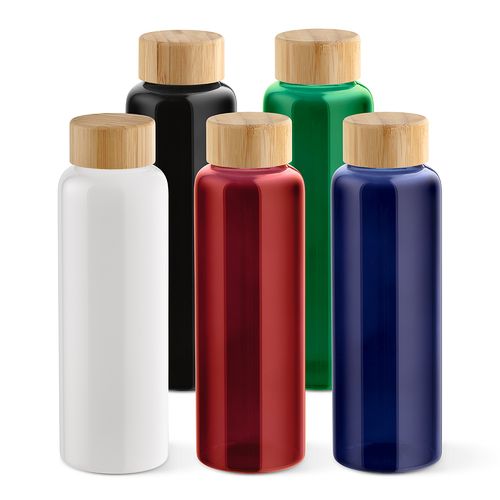 Botella Indus; vidrio borosilicato, tapa bambú, 510 ml. Hermética