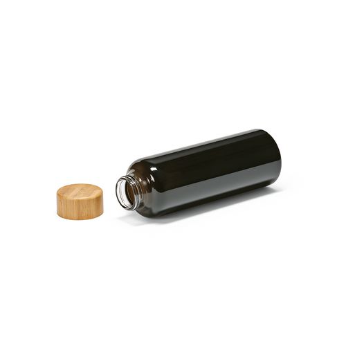 Botella Indus; vidrio borosilicato, tapa bambú, 510 ml. Hermética