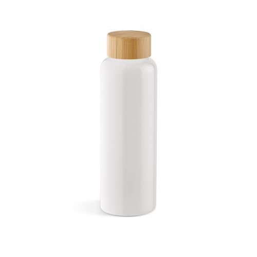 Gourde Indus en verre borosilicate,bouchon bambou 510ml. Etanche