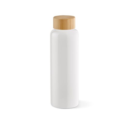 Gourde Indus en verre borosilicate,bouchon bambou 510ml. Etanche