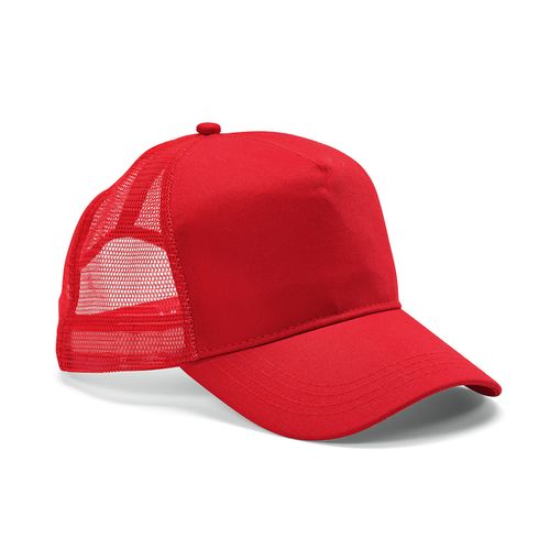 red Gorra Zappa de rPET y rCotton. 5 paneles y cierre a presión