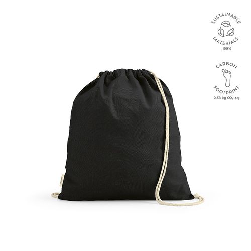 Sac à cordon Lhotse rCOTON 140 g/m². Cordon en coton recyclé