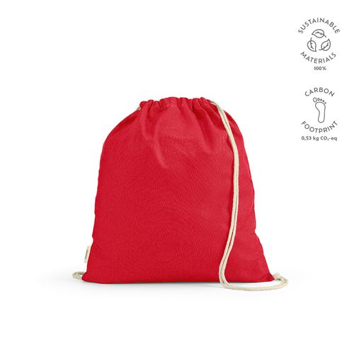 Sac à cordon Lhotse rCOTON 140 g/m². Cordon en coton recyclé
