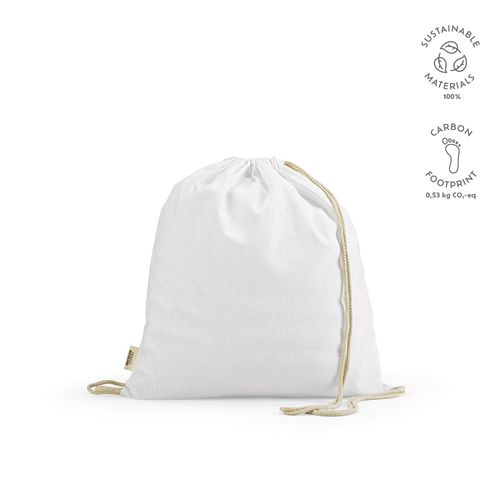 Sac à cordon Lhotse rCOTON 140 g/m². Cordon en coton recyclé