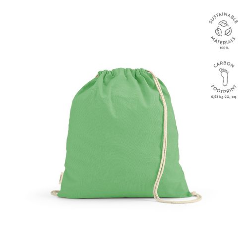 Sac à cordon Lhotse rCOTON 140 g/m². Cordon en coton recyclé