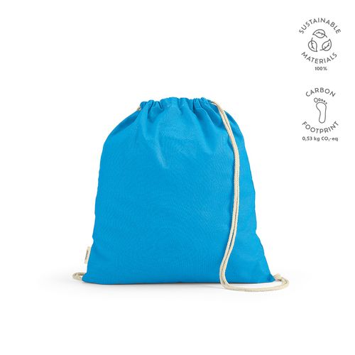 Sac à cordon Lhotse rCOTON 140 g/m². Cordon en coton recyclé