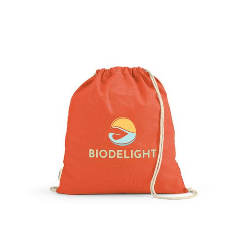 Sac à cordon Lhotse rCOTON 140 g/m². Cordon en coton recyclé