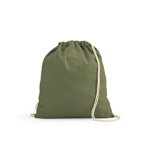 ejército verde Petate Lhotse de algodón reciclado 140 gsm. Cuerdas de rCotton