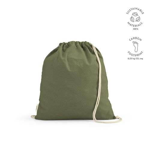 Sac à cordon Lhotse rCOTON 140 g/m². Cordon en coton recyclé