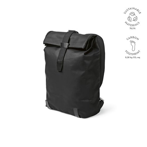 black Mochila Berlin de 23L de rCotton de 340 gsm y rPU. PC de 17