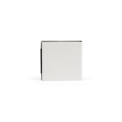white Cargador inalámbrico Linnaeus; de rPU, 15 W. Puerto USB-C