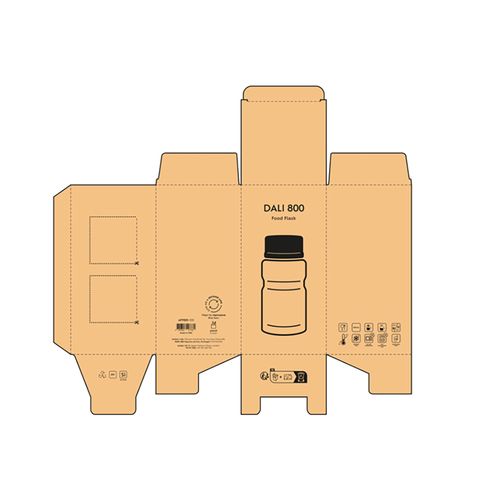 Termo Dali 800; rInox,  810 ml. Doble pared. Con cuchara plegable