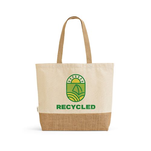 natural Bolsa de compra Mauna Kea de rCotton de 220 gsm y yute de 275 gsm