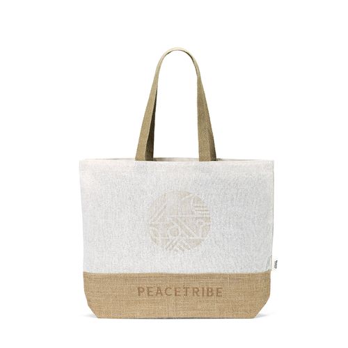 natural Bolsa de compra Mauna Kea de rCotton de 220 gsm y yute de 275 gsm