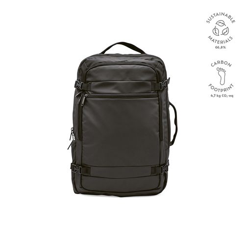 black Mochila Galindo 22 L de rPET. Asa lateral. Portátil de 17