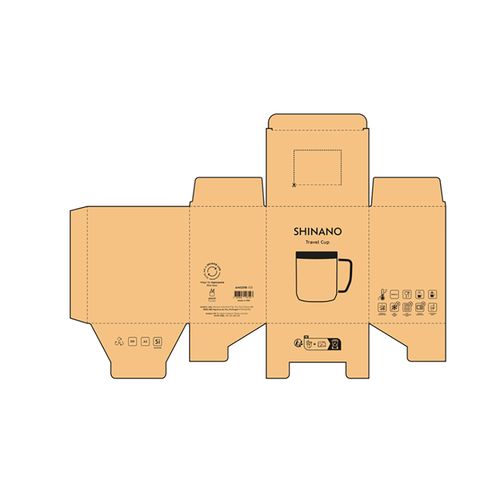Mug Shinano inox 440 ml. Double paroie et bouchon rotatif