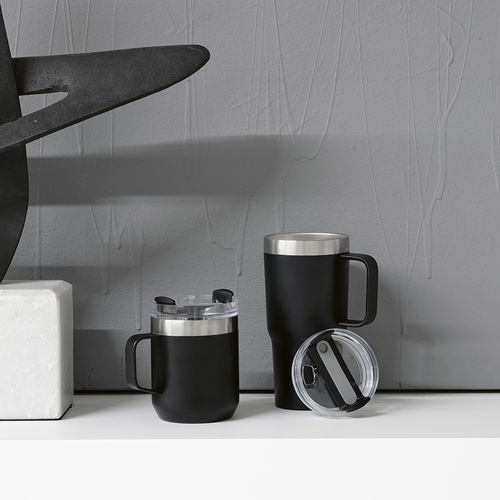 Taza Shinano; de rInox de 440 ml. Doble pared y tapa giratoria