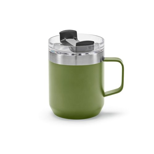 ejército verde Taza Shinano; de rInox de 440 ml. Doble pared y tapa giratoria