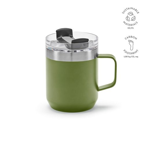 Mug Shinano inox 440 ml. Double paroie et bouchon rotatif