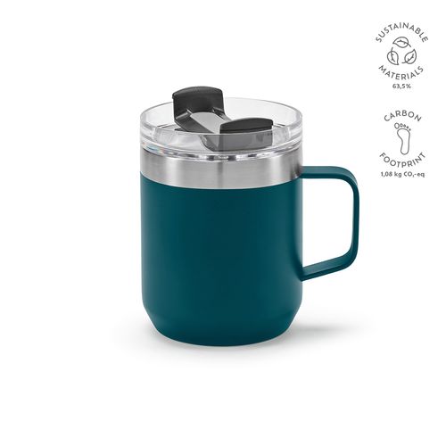 Taza Shinano; de rInox de 440 ml. Doble pared y tapa giratoria