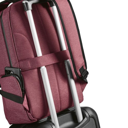 burdeos Mochila Madrid de 22 L, de nailon reciclado y rPET. PC de 17