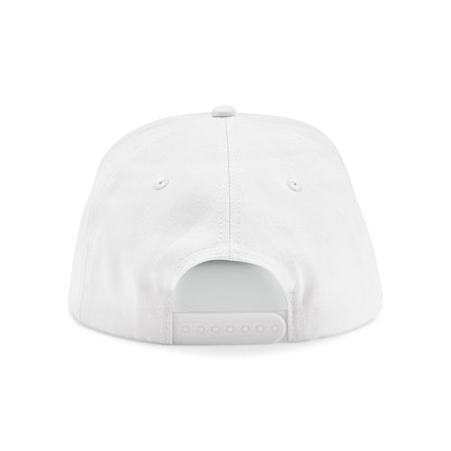 white Gorra Cornell de rCotton de 280 gsm. 5 paneles y cierre a presión