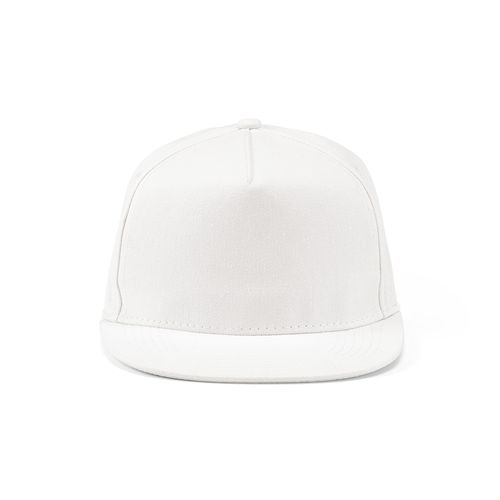 white Gorra Cornell de rCotton de 280 gsm. 5 paneles y cierre a presión