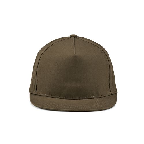 ejército verde Gorra Cornell de rCotton de 280 gsm. 5 paneles y cierre a presión