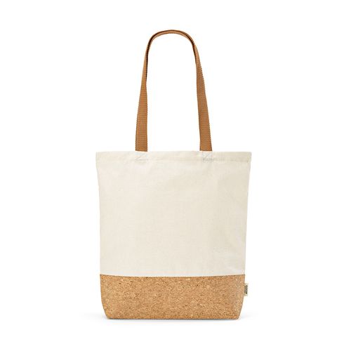 Bolsa de Compra Chimborazo de Algodón reciclado  180 gsm y Corcho