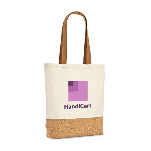 Bolsa de Compra Chimborazo de Algodón reciclado  180 gsm y Corcho
