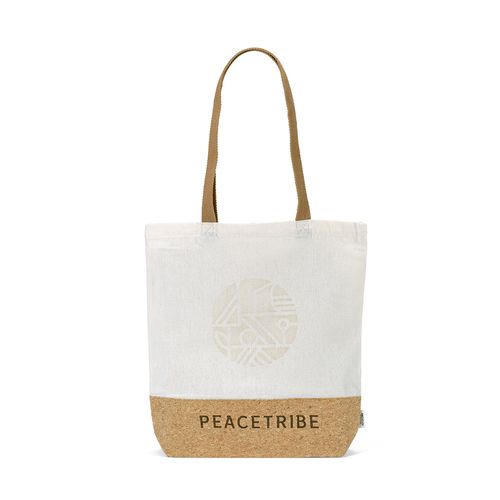Bolsa de Compra Chimborazo de Algodón reciclado  180 gsm y Corcho