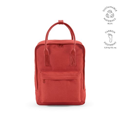 red Mochila Stockholm 18L Algodón reciclado de 450 gsm. Asas rPET.