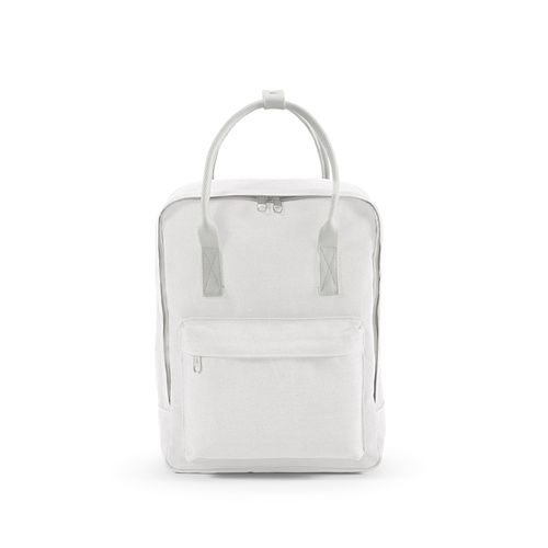 white Mochila Stockholm 18L Algodón reciclado de 450 gsm. Asas rPET.