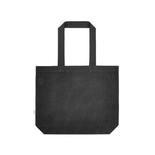 black Bolsa de Compra Aconcagua; rCotton 280 gsm. Asas 65 cm y fuelle